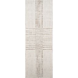 Livabliss Galey Alix Architect IV-Modern Ivory Black Graphic High Pile Living Dining Bedroom Rug in Brown - Size: 80 cm x 220 cm - thumbnail 2