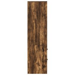 Berkfield Home Smoked Oak Shelving Unit Smoked Oak Engineered Wood Medium in Brown - thumbnail 6