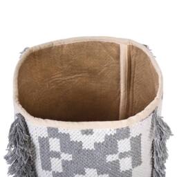 Wyld and Coco Cotton Storage Baskets Set of 2 Off-White and Grey 40/45 cm - thumbnail 5