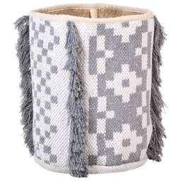 Wyld and Coco Cotton Storage Baskets Set of 2 Off-White and Grey 40/45 cm - thumbnail 3