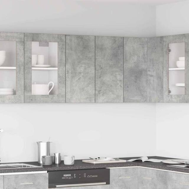 Berkfield Home Kitchen Wall Cabinet¬†Concrete Grey¬†60x31x60 cm Engineered Wood in Grey - Size: 60 x 31 x 60 cm - image 1