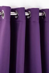 New Edge Blinds Essential Woven Thermal Blackout Eyelet Curtains in Purple - Size: 116 cm width x 137 cm drop - thumbnail 1