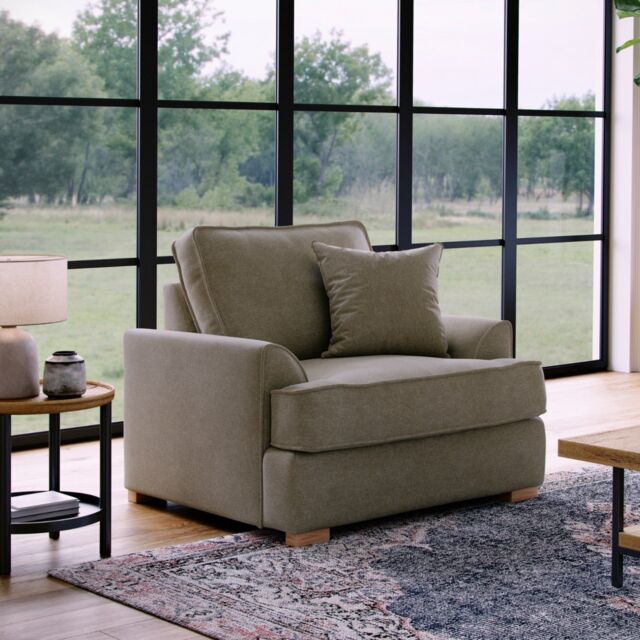 The Great Sofa Company Ophelia Chenille Fabric Armchair in Grey - image 1