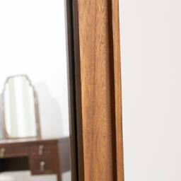 Melody Maison Natural Wood Wavy Edge Full Length Wall & Leaner Mirror - 47cm X 142cm in Brown - Size: 47 cm X 142 cm - thumbnail 6