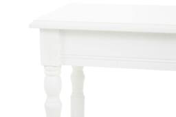 Orsina Rectangular Console Table for Hallway, Pine Wood Hallway Table for Home Office Decor, Wood Table with Carved Legs in White - thumbnail 5