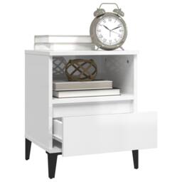 Berkfield Home Elegant Bedside Cabinets 2 pcs High Gloss White 40x35x50 cm - Size: 40 x 35 x 50 cm - thumbnail 5