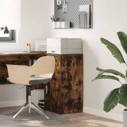 Berkfield Home Smoked Oak Storage Cabinet Smoked oak in Brown - thumbnail 2