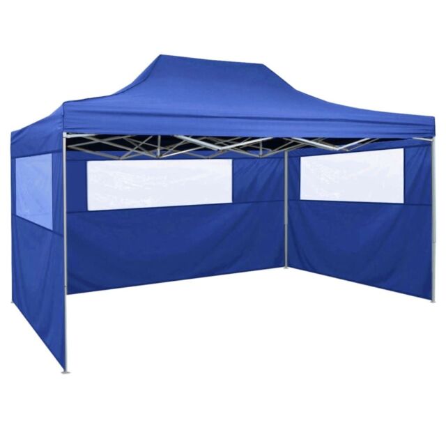 Berkfield Home Foldable Tent with 3 Walls 3x4.5 m Blue - image 1