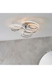 Netlighting Eterne LED Semi Flush Light Chrome Plate & White Silicone in Grey - thumbnail 3