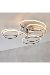 Netlighting Eterne LED Semi Flush Light Chrome Plate & White Silicone in Grey - thumbnail 2