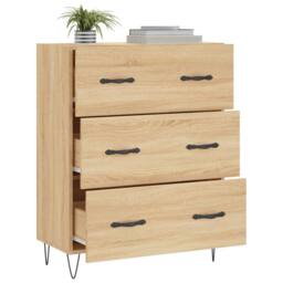 Berkfield Home Sideboard Sonoma Oak 69.5x34x90 cm Engineered Wood in Brown - thumbnail 4