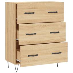 Berkfield Home Sideboard Sonoma Oak 69.5x34x90 cm Engineered Wood in Brown - thumbnail 6