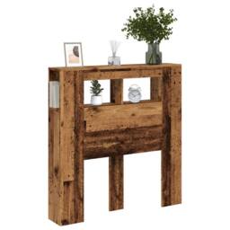Berkfield Home LED Headboard Old Wood 100x18.5x103.5 cm Engineered Wood in Brown - thumbnail 5