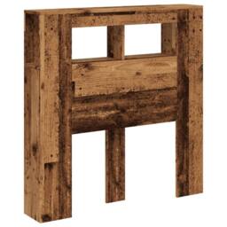 Berkfield Home LED Headboard Old Wood 100x18.5x103.5 cm Engineered Wood in Brown - thumbnail 3