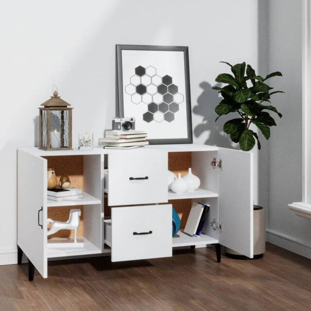 Berkfield Home Sideboard White 100x36x60 cm Engineered Wood - Size: 100 x 36 x 60 cm - image 1