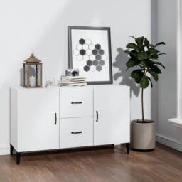 Berkfield Home Sideboard White 100x36x60 cm Engineered Wood - Size: 100 x 36 x 60 cm - thumbnail 2