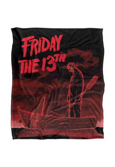 Warner Brothers Friday The 13Th Silky Touch Super Soft Throw Blanket 152x127cm in White - Size: 152x127 cm - image 1