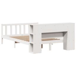 Berkfield Home Bookcase Bed without Mattress White 140x200 cm Solid Wood Pine - thumbnail 8