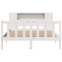 Berkfield Home Bookcase Bed without Mattress White 140x200 cm Solid Wood Pine - thumbnail 4