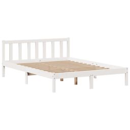 Berkfield Home Bookcase Bed without Mattress White 140x200 cm Solid Wood Pine - thumbnail 5