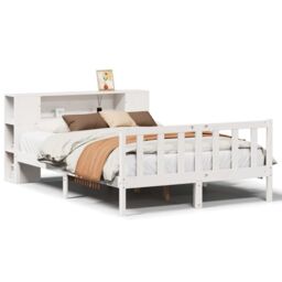 Berkfield Home Bookcase Bed without Mattress White 140x200 cm Solid Wood Pine - thumbnail 2