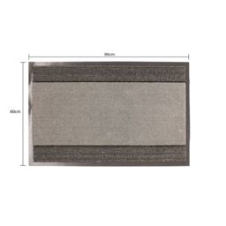 JVL Miracle Machine Washable Barrier Doormat 60x90cm Grey - Size: 60 cm x 90 cm - thumbnail 3