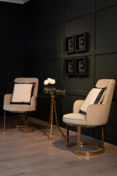 Orsina Durable Beige Velvet Dining Chair, Versatile Modern Chair For Dinner, Sleek Luxury Chair For Livingroom - thumbnail 5