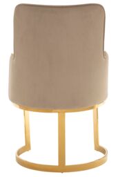 Orsina Durable Beige Velvet Dining Chair, Versatile Modern Chair For Dinner, Sleek Luxury Chair For Livingroom - thumbnail 4