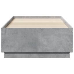 Berkfield Home Durable Bed Frame with LED without Mattress Concrete Grey 90x190 - Size: Single - thumbnail 6