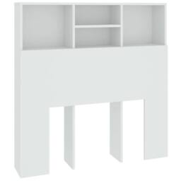 Berkfield Home Headboard Cabinet White 100x19x103.5 cm - thumbnail 2