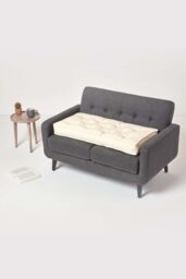 Homescapes Cotton 2 Seater Booster Cushion in Cream - thumbnail 6