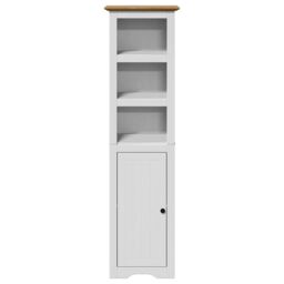 Berkfield Home Bathroom Cabinet BODO White & Brown 44x30x160 cm - Size: 44 x 30 x 160 cm - thumbnail 4