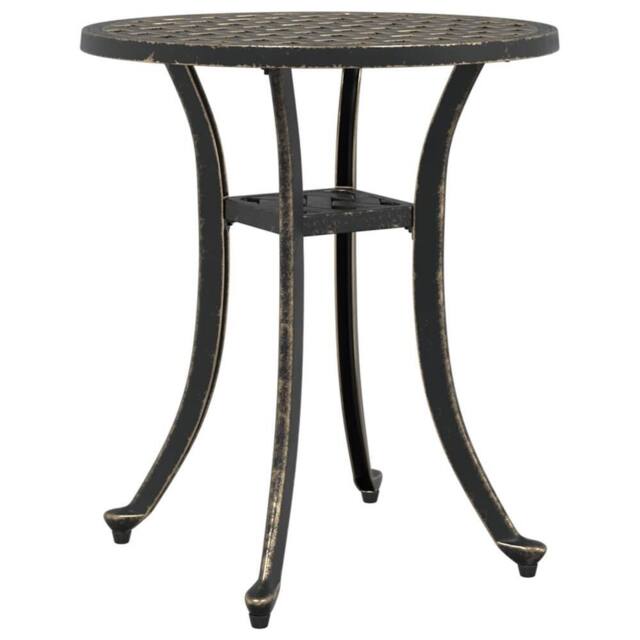 Berkfield Home Garden Table Bronze √ò48x53 cm Cast Aluminium - Size: 48x53 cm - image 1