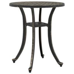 Berkfield Home Garden Table Bronze √ò48x53 cm Cast Aluminium - Size: 48x53 cm
