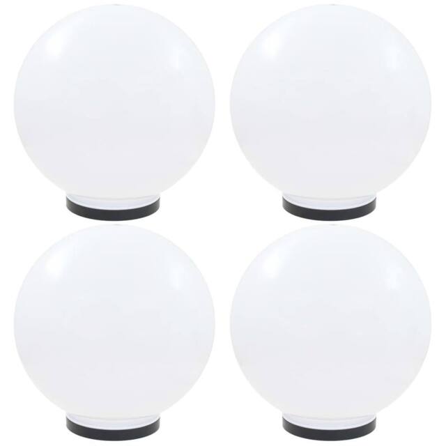 Berkfield Home LED Bowl Lamps 4 pcs Spherical 40 cm PMMA in White - image 1