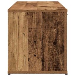 Berkfield Home TV Cabinet Old Wood 120x34x37 cm Engineered Wood in Brown - Size: 120 x 34 x 37 cm - thumbnail 5