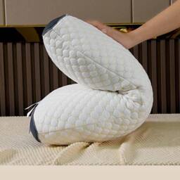 KORVIXA 48*74【900g】 Foam Pillows Cervical Pillow in White - Size: Single - thumbnail 5
