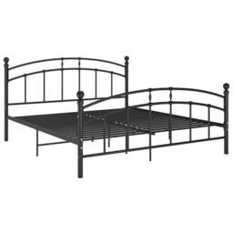Berkfield Home Bed Frame Black Metal 160x200 cm - thumbnail 1