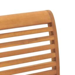 Berkfield Home Stacking Garden Chair 2 pcs Solid Wood Teak in Brown - thumbnail 9