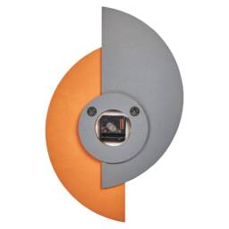 Wyld and Coco Grey and Orange Polka Dot Wall Clock MDF 29 x 47 cm No Numerals - thumbnail 4