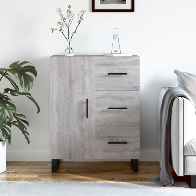 Berkfield Home Sideboard Grey Sonoma 69.5x34x90 cm Engineered Wood - image 1