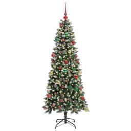 Berkfield Home Artificial Christmas Tree with 300 LEDs Green 76 x 76 x 180 cm - thumbnail 3