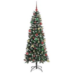 Berkfield Home Artificial Christmas Tree with 300 LEDs Green 76 x 76 x 180 cm - thumbnail 6