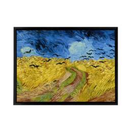 "Artery8 Van Gogh Wheatfield With Crows Framed Canvas Wall Art Print - Size: W12"" x H16""" - thumbnail 1