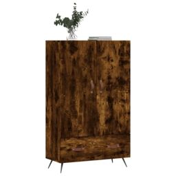 Berkfield Home Highboard Smoked Oak 69.5x31x115 cm Engineered Wood in Brown - thumbnail 4
