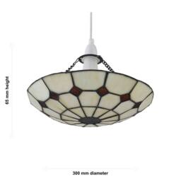 First Choice Lighting Set of 2 Torbay - Tiffany Cream Uplight Easy Fit Pendant Shades - thumbnail 8