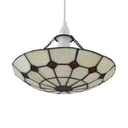 First Choice Lighting Set of 2 Torbay - Tiffany Cream Uplight Easy Fit Pendant Shades - thumbnail 2