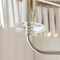 Netlighting Ascoli Glass Floor Lamp & Cut Glass 3 x 6W LED E14 in Grey - thumbnail 5