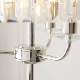 Netlighting Ascoli Glass Floor Lamp & Cut Glass 3 x 6W LED E14 in Grey - thumbnail 3
