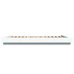 Berkfield Home Bed Frame with LED Lights without Mattress White 120x190cm - Size: 120x190 cm - thumbnail 6